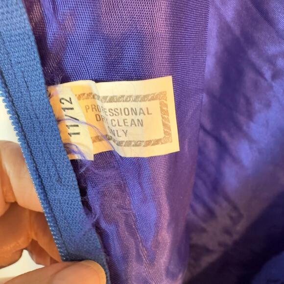 Vintage Purple Sequin Zigzag Mini Dress 11/12 Party Prom Glam 90s - Picture 10 of 10